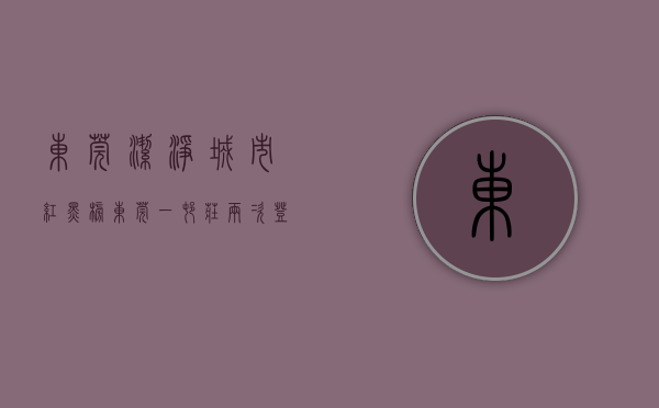 东莞洁净城市红黑榜（东莞一村庄两次登上洁净指数“黑榜”，力争年内“摘帽脱黑”）