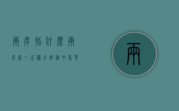 两岸指什么（两岸统一正稳步推进中！马英九即将赴大陆干件大事，国台办：欢迎）