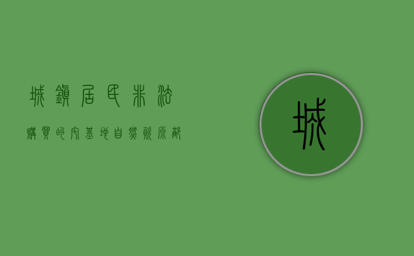 城镇居民非法购买的宅基地（自然资源部：城镇居民非法购买宅基地、小产权房等不予办理登记）