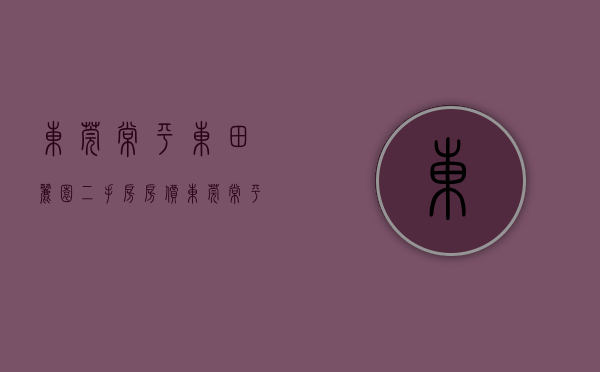 东莞常平东田丽园二手房房价（东莞常平最便宜的小产权《东田丽苑》常平镇中心村委房）