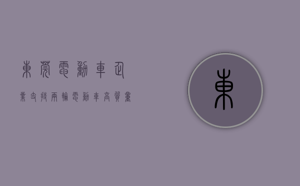 东莞电动车企业（支持两轮电动车高质量发展，东莞举办电动车产业高峰论坛）