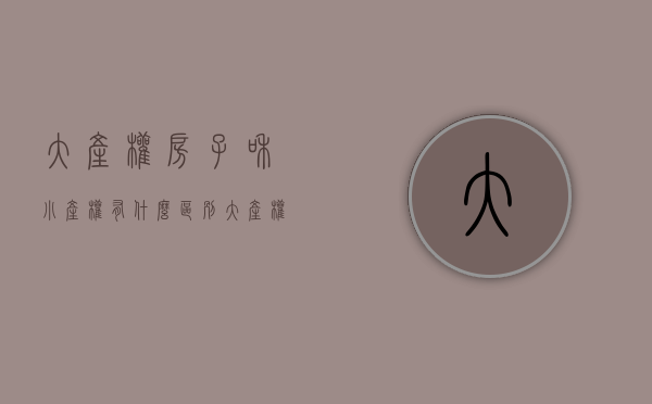 大产权房子和小产权有什么区别（大产权房高攀不起，可以退而求其次买小产权房吗？）