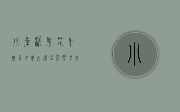 小产权房是什么意思小产权房能买吗（小产权房是什么意思？小产权房能不能购买？入行6年老司机带你了解深圳小产权）
