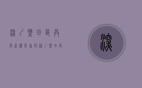 深圳盐田区共有产权房首付(深圳盐田区共有产权房首付多少)