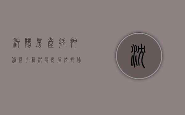 沈阳房产抵押贷款手续（沈阳房屋抵押贷款：沈阳房屋抵押贷款的办理流程）