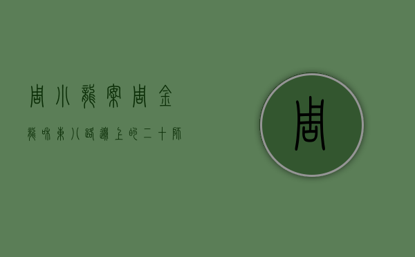 周小龙案（周金龙和东八路边上的“二十师”）(周小龙金东海)